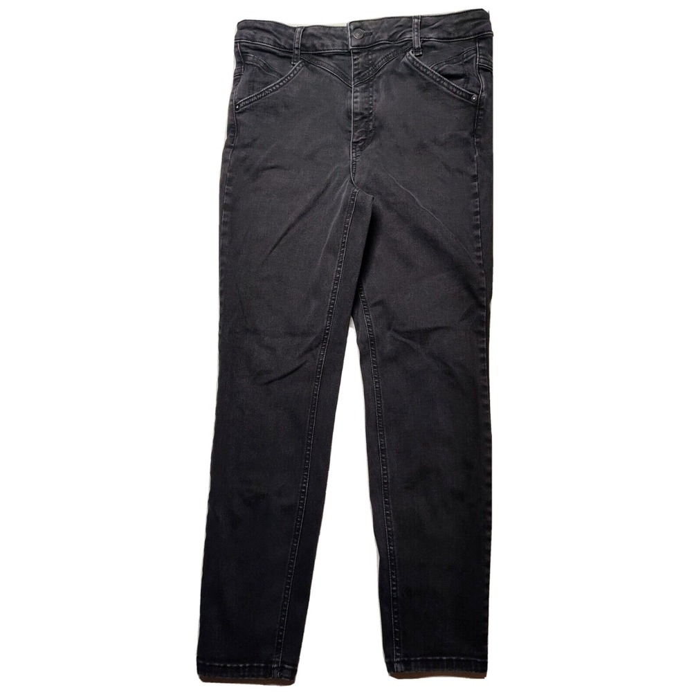 WE THE FREE PEOPLE Women Size 31 Black Cotton Stretch Ankle Denim Jeans
